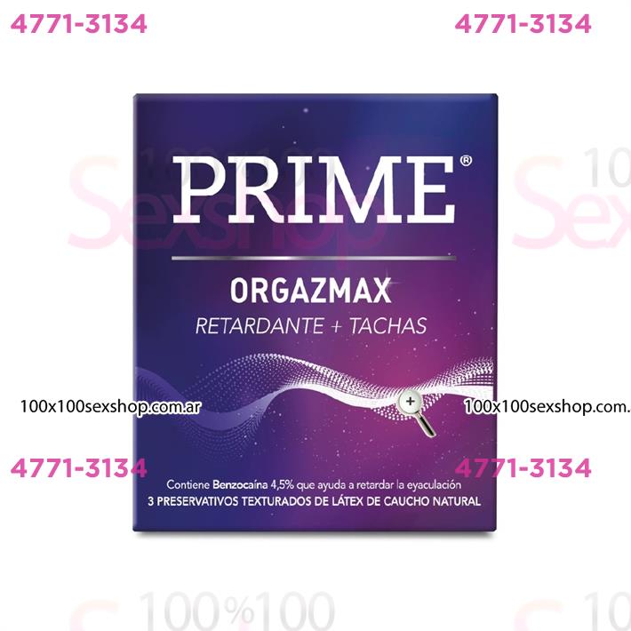 Cód: CA FP ORGA - Preservativo prime Orgazmax - $ 6200